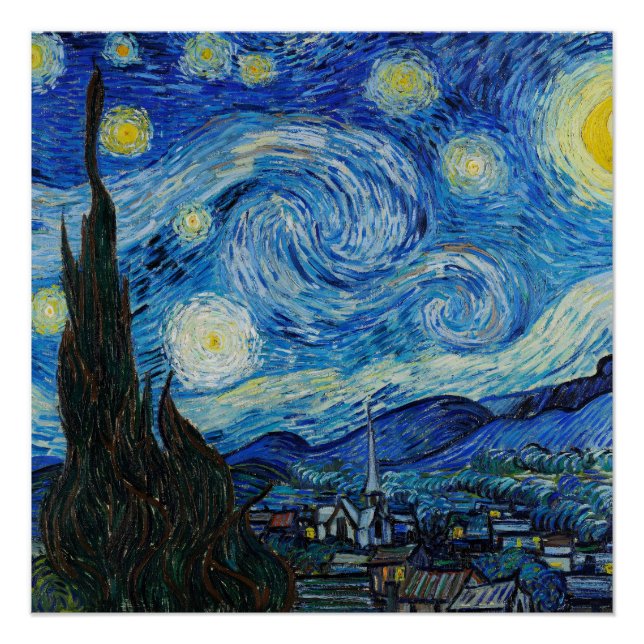 Vincent Van Gogh's The Starry Night Poster (Front)