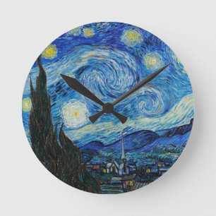 Vincent Van Gogh's The Starry Night Round Clock