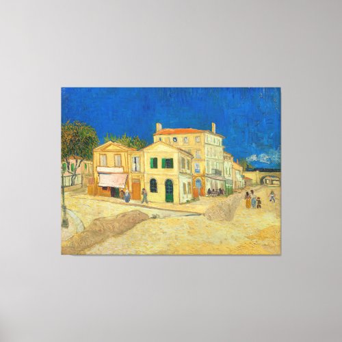 Vincent van Goghs The yellow house Canvas Print