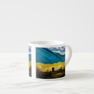 Vincent van Gogh's Ukrainian Flag Espresso Mug