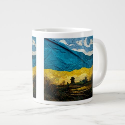 Vincent van Goghs Ukrainian Flag Jumbo Mug