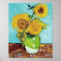 Vincent van Gogh's Vase with Three Sunflowers