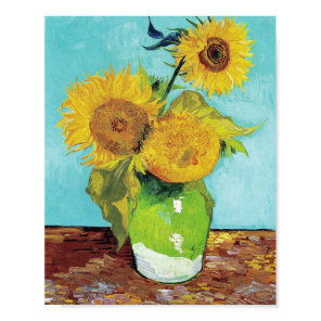 Vincent van Gogh's Vase with Three Sunflowers Poster