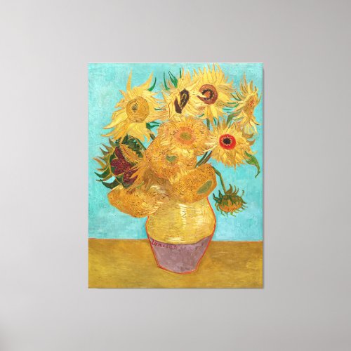 Vincent van Goghs Vase with Twelve Sunflowers Canvas Print