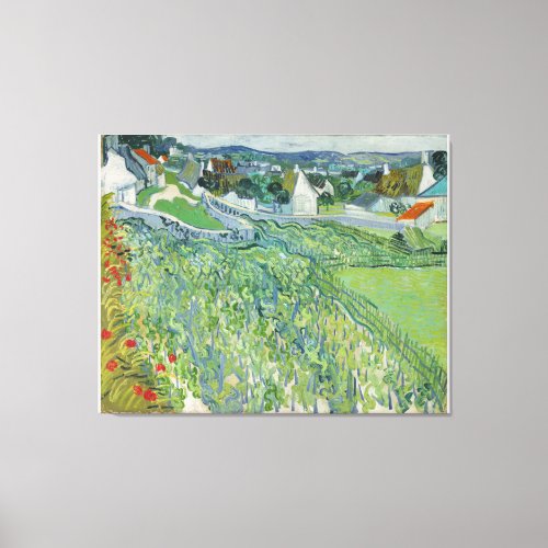 Vincent van Goghs Vineyards at Auvers Canvas Print