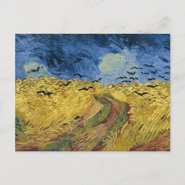 Vincent van Gogh's Wheat Field with Crows (1890) Postcard (Front)