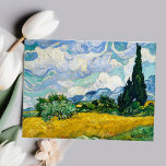 Vincent van Gogh's Wheat Field with Cypresses Post Postcard<br><div class="desc">Step into the vibrant world of Vincent van Gogh's masterwork, "Wheat Field with Cypresses, " painted in 1889, with this exquisite postcard. Lose yourself in the swirling patterns of golden wheat, the majestic cypress trees reaching towards the sky, and the dynamic brushstrokes that convey the artist's fervent energy. Transporting you...</div>