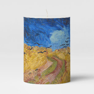 Vincent van Gogh's Wheatfield with Crows Pillar Candle