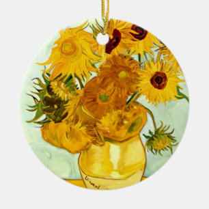 Vincent Van Gogh's Yellow Sunflower Painting 1888 Ceramic Ornament