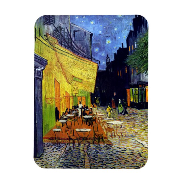 Vincent Willem van Gogh - Cafe Terrace at Night Magnet (Vertical)
