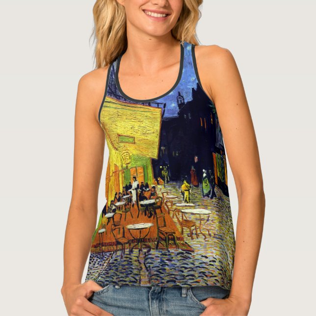 Vincent Willem van Gogh - Cafe Terrace at Night Tank Top (Front)