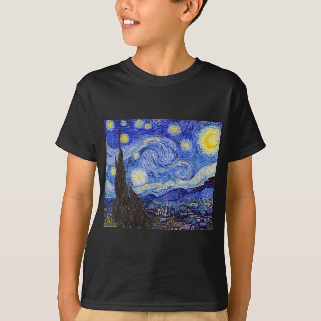 Vincent Willem van Gogh , "Starry Night" T-Shirt (Front)