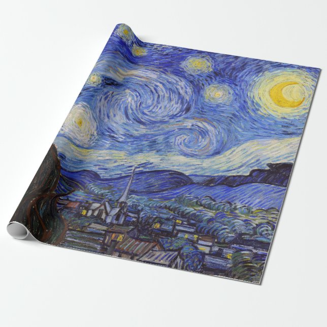 Vincent Willem van Gogh , "Starry Night" Wrapping Paper (Unrolled)