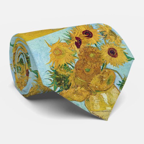 Vincent Willem van Gogh sunflower Neck Tie