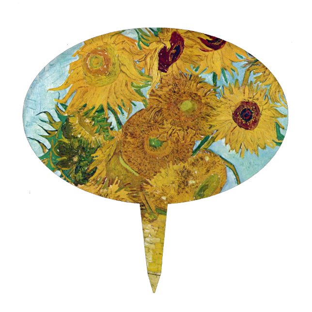Vincent Willem van Gogh , "Sunflowers" Cake Topper (Front)