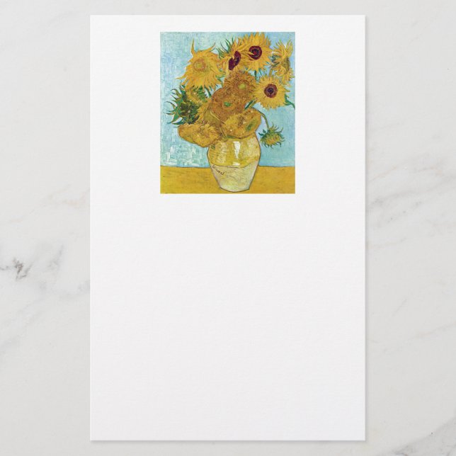 Vincent Willem van Gogh , "Sunflowers" Stationery (Front)