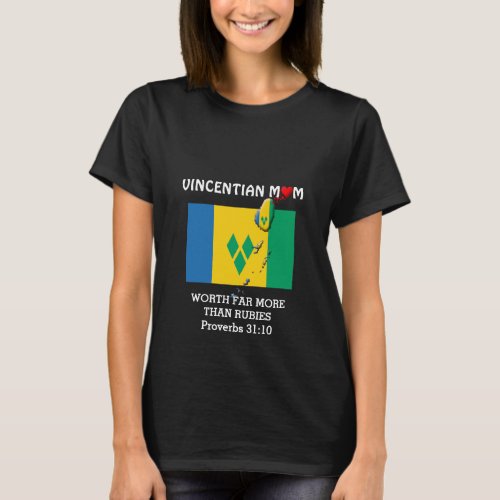 VINCENTIAN MOM Worth More Than Rubies PROV31 Black T_Shirt