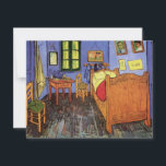 Vincent's Bedroom in Arles by Vincent van Gogh<br><div class="desc">Vincent's Bedroom in Arles by Vincent van Gogh is a vintage fine art post impressionism architectural painting featuring van Gogh's bedroom in the Yellow House in Arles. A typical bedroom scene with clothes hanging by the door, a bed, table, nightstand, chairs, a window and hardwood floors. About the artist: Vincent...</div>