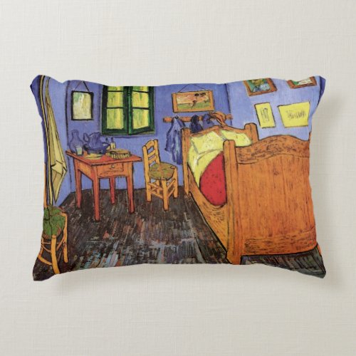 Vincents Bedroom in Arles by Vincent van Gogh Accent Pillow