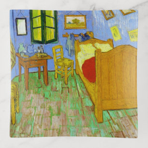 Vincent's Bedroom in Arles by Vincent Van Gogh art Trinket Tray