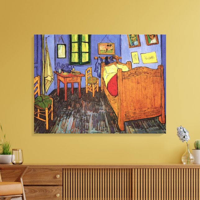 Vincent's Bedroom in Arles by Vincent van Gogh Canvas Print (Insitu(LivingRoom))