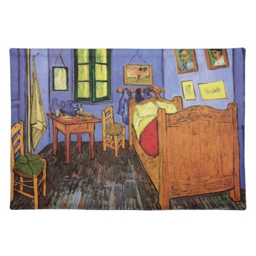 Vincents Bedroom in Arles by Vincent van Gogh Cloth Placemat
