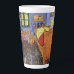 Vincent's Bedroom in Arles by Vincent van Gogh Latte Mug<br><div class="desc">Vincent's Bedroom in Arles by Vincent van Gogh is a vintage fine art post impressionism architectural painting featuring van Gogh's bedroom in the Yellow House in Arles. A typical bedroom scene with clothes hanging by the door, a bed, table, nightstand, chairs, a window and hardwood floors. About the artist: Vincent...</div>