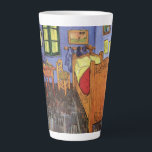 Vincent's Bedroom in Arles by Vincent van Gogh Latte Mug<br><div class="desc">Vincent's Bedroom in Arles by Vincent van Gogh is a vintage fine art post impressionism architectural painting featuring van Gogh's bedroom in the Yellow House in Arles. A typical bedroom scene with clothes hanging by the door, a bed, table, nightstand, chairs, a window and hardwood floors. About the artist: Vincent...</div>