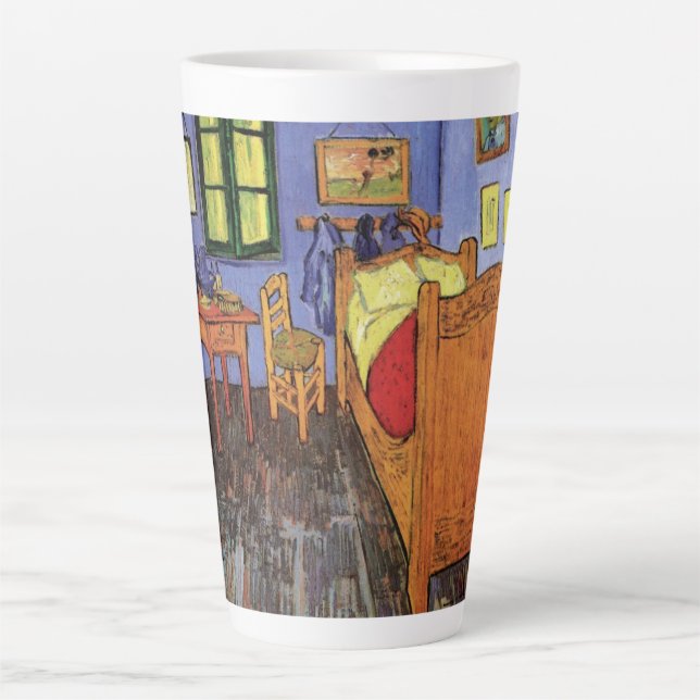 Vincent's Bedroom in Arles by Vincent van Gogh Latte Mug (Front)