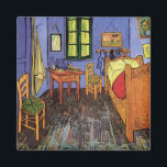 Vincent's Bedroom in Arles by Vincent van Gogh Magnet<br><div class="desc">Vincent's Bedroom in Arles by Vincent van Gogh is a vintage fine art post impressionism architectural painting featuring van Gogh's bedroom in the Yellow House in Arles. A typical bedroom scene with clothes hanging by the door, a bed, table, nightstand, chairs, a window and hardwood floors. About the artist: Vincent...</div>