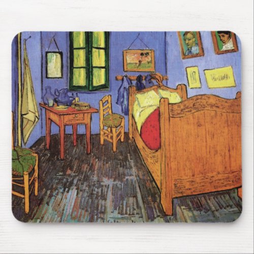 Vincents Bedroom in Arles by Vincent van Gogh Mouse Pad