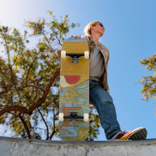 Vincent's Bedroom in Arles by Vincent van Gogh Skateboard