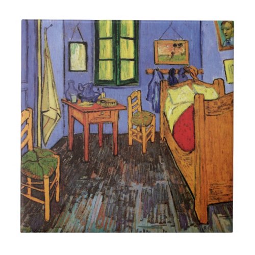 Vincents Bedroom in Arles by Vincent van Gogh Tile