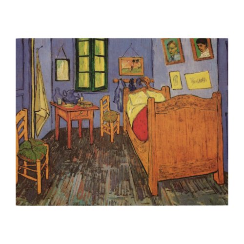 Vincents Bedroom in Arles by Vincent van Gogh Wood Wall Art