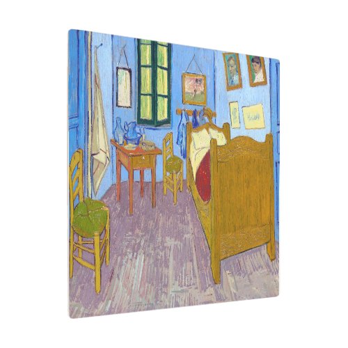 Vincents Bedroom in Arles  Van Gogh  Metal Print