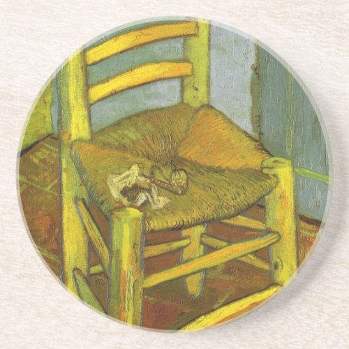 Vincents Chair with His Pipe by van Gogh Coaster
