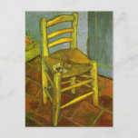 Vincent's Chair with His Pipe by van Gogh Postcard<br><div class="desc">Vincent's Chair with His Pipe (1882) by Vincent van Gogh is a vintage Post Impressionism fine art still life painting. Vincent van Gogh's wicker chair with his pipe resting on it. The chair was in the Yellow House in Arles. About the artist: Vincent Willem van Gogh (1853-1890) was a Post...</div>