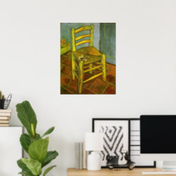 Vincent's Chair with His Pipe by van Gogh Poster | Zazzle