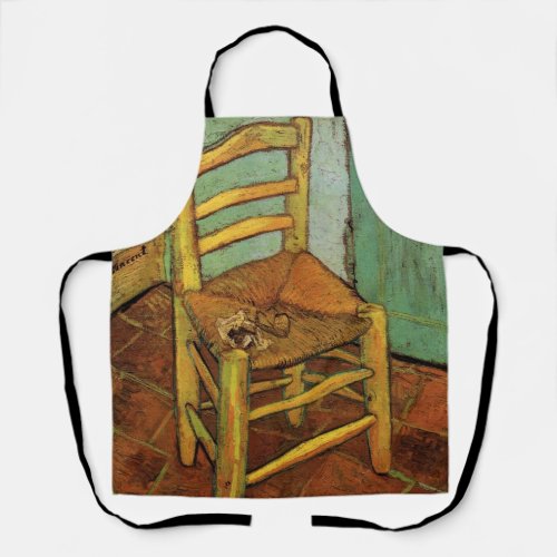 Vincents Chair with His Pipe by Vincent van Gogh Apron