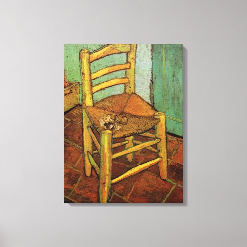 Vincents Chair with His Pipe by Vincent van Gogh Canvas Print