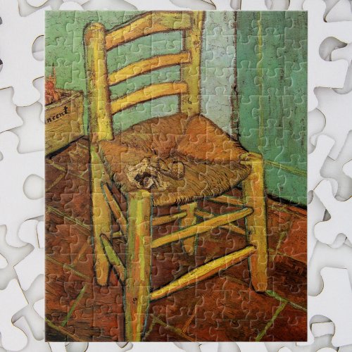 Vincents Chair with His Pipe by Vincent van Gogh Jigsaw Puzzle