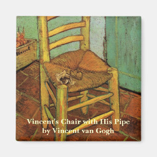 Vincent's Chair with His Pipe by Vincent van Gogh Magnet