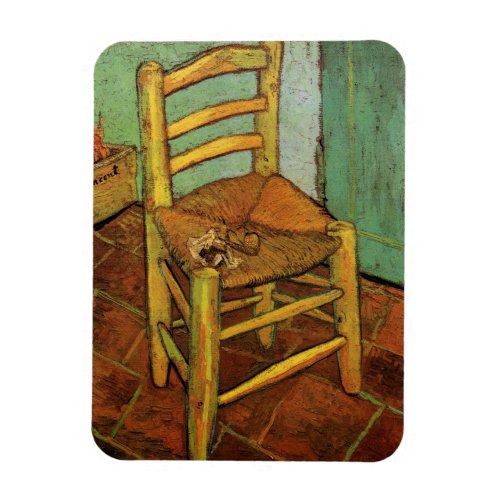 Vincents Chair with His Pipe by Vincent van Gogh Magnet