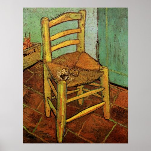 Vincents Chair with His Pipe by Vincent van Gogh Poster