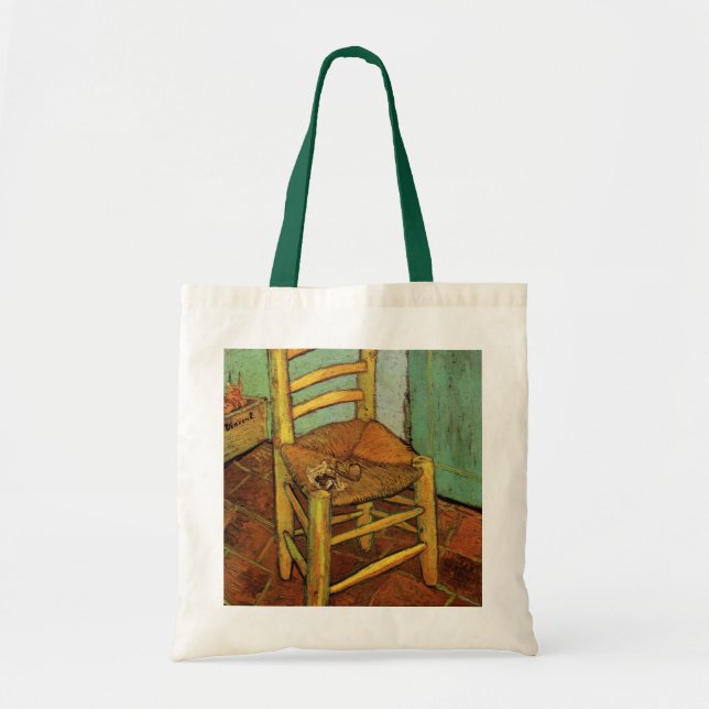 Vincent's Chair with His Pipe by Vincent van Gogh Tote Bag (Front)