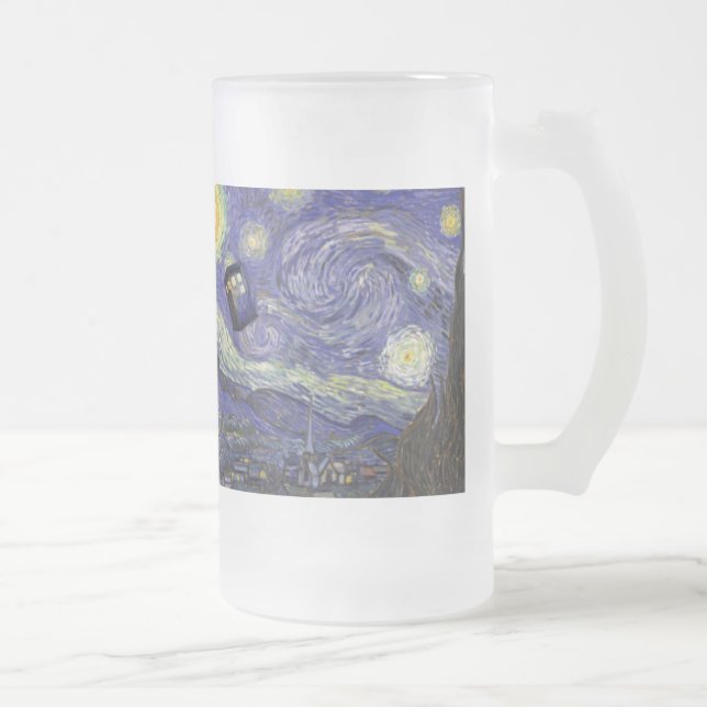 Vincent's Horizons Frosted Glass Beer Mug (Right)