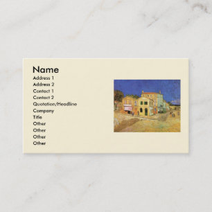 Vincent's House in Arles by Vincent van Gogh Business Card