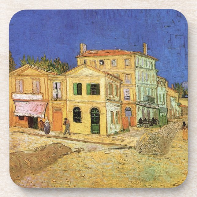 Vincent's House in Arles by Vincent van Gogh Coaster (Front)