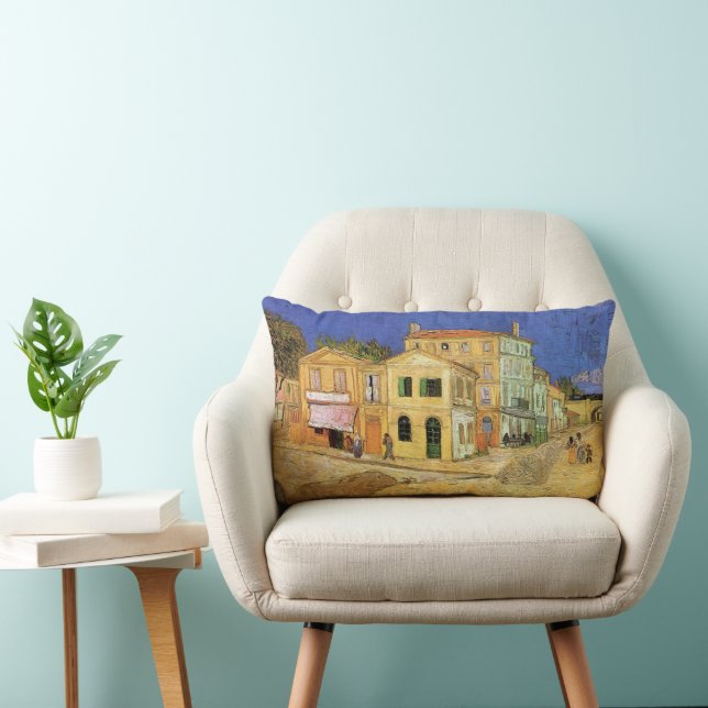 Vincent's House in Arles by Vincent van Gogh Lumbar Pillow (Chair)