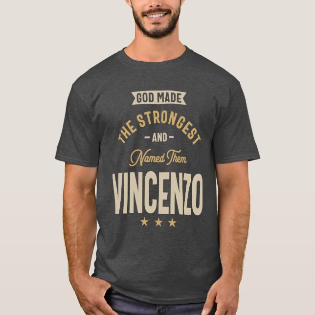 Vincenzo Personalized Name  T-Shirt (Front)